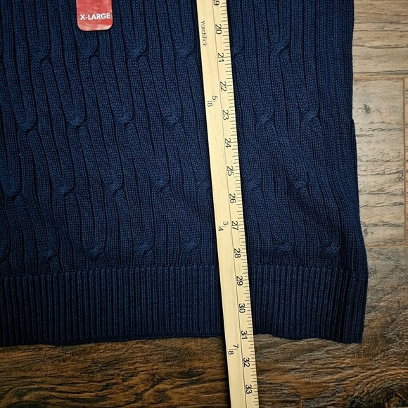Express Mens‎ XL 100% Cotton Crew Neck Warm Cable Knit Sweater NEW - Picture 4 of 4